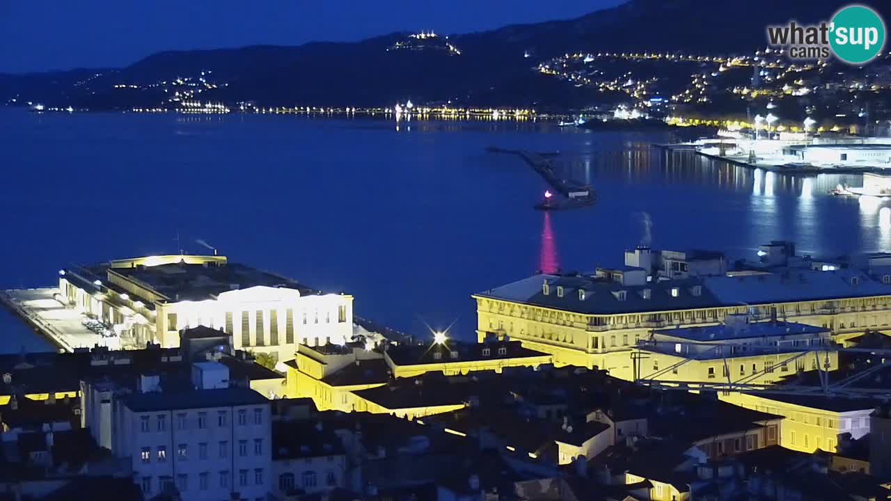 Webcam en vivo Trieste, ciudad, golfo, puerto y castillo de Miramare