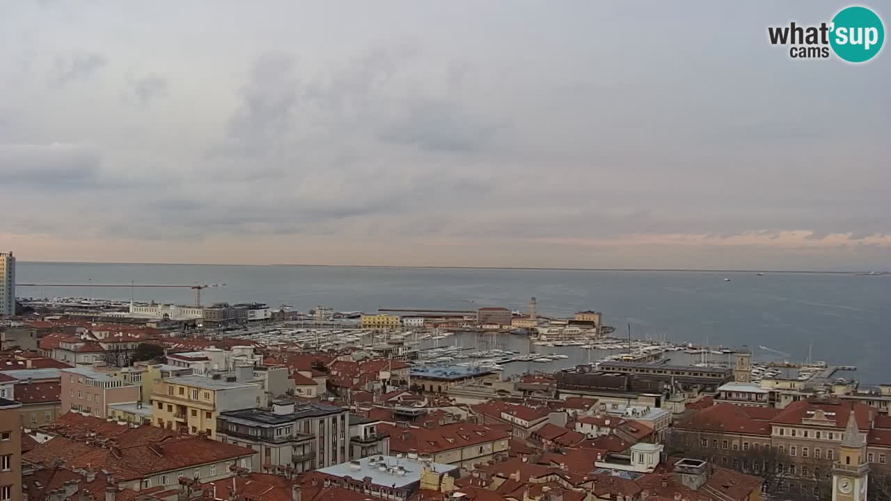 Webcam en vivo Trieste, ciudad, golfo, puerto y castillo de Miramare