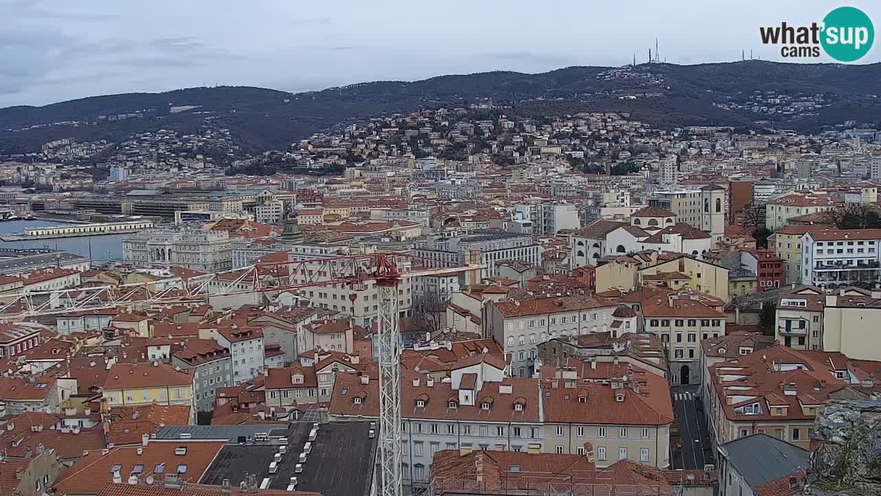 Live webcam Trieste – Panorama of the city, the Gulf, the maritime station and the Miramare castle