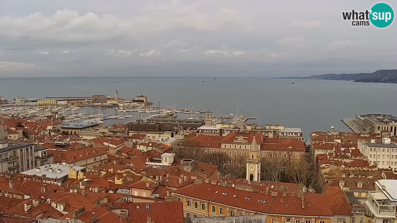 Live-Webcam Triest – Panorama der Stadt, des Golfs, der Seestation und des Schlosses Miramare