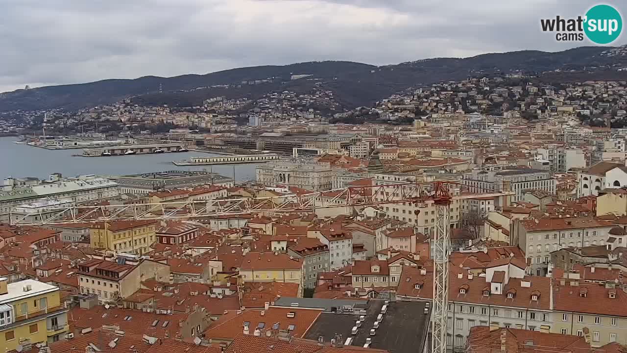 Live webcam Trieste – Panorama of the city, the Gulf, the maritime station and the Miramare castle