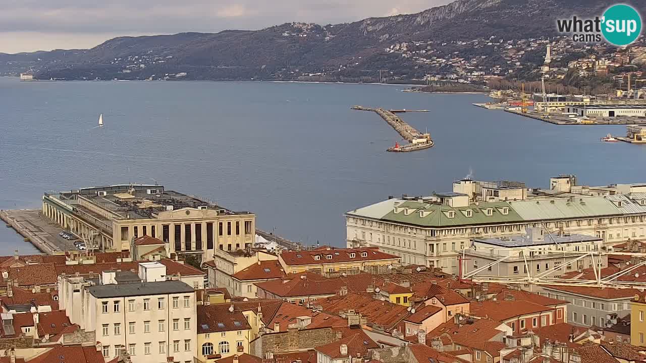 Live-Webcam Triest – Panorama der Stadt, des Golfs, der Seestation und des Schlosses Miramare