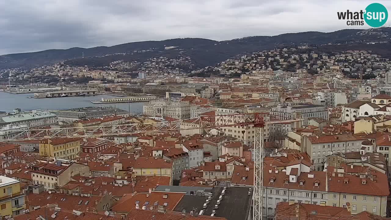 Webcam en vivo Trieste, ciudad, golfo, puerto y castillo de Miramare