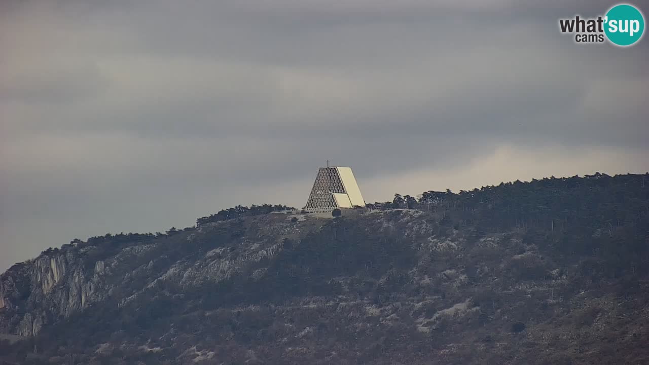 Webcam Trieste –  Vista desde el santuario Monte Grisa