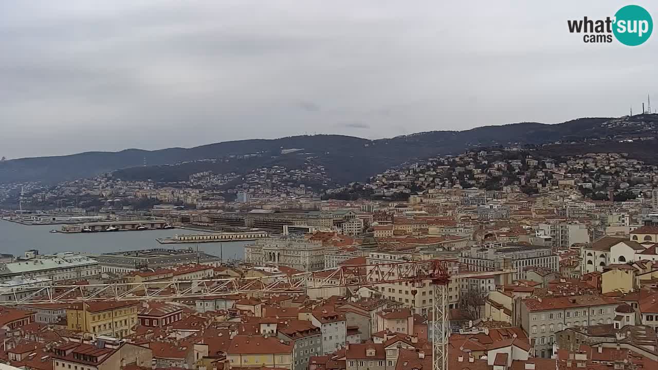 Webcam en vivo Trieste, ciudad, golfo, puerto y castillo de Miramare