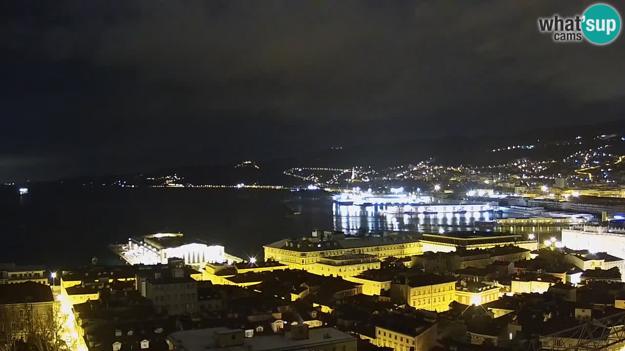 Live webcam Trieste – Panorama della città, del Golfo, stazione marittima e del castello di Miramare