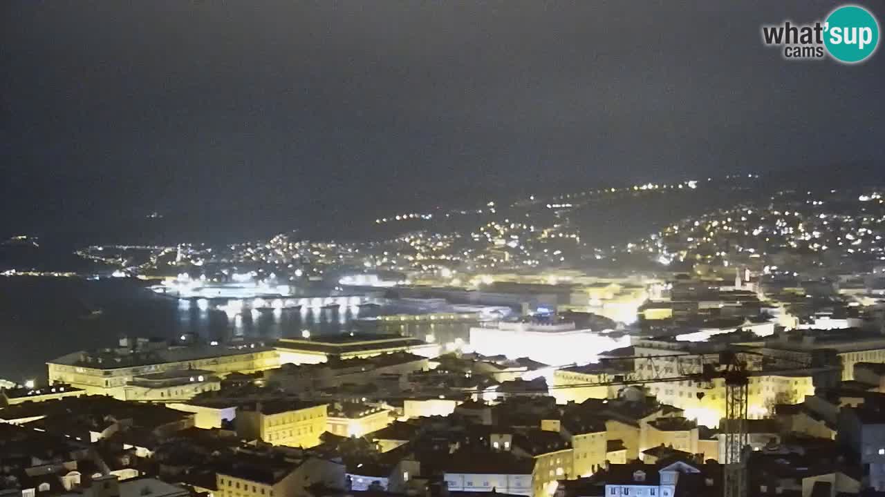 Webcam en vivo Trieste, ciudad, golfo, puerto y castillo de Miramare