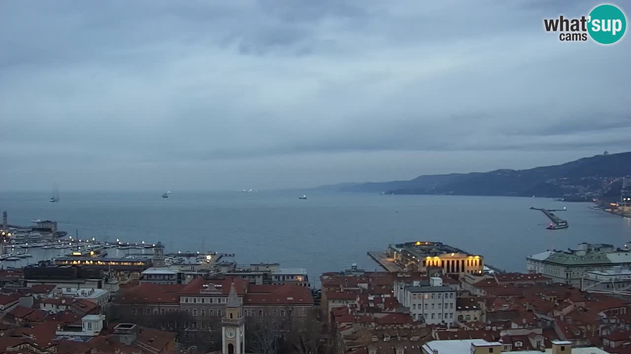 Live webcam Trieste – Panorama della città, del Golfo, stazione marittima e del castello di Miramare