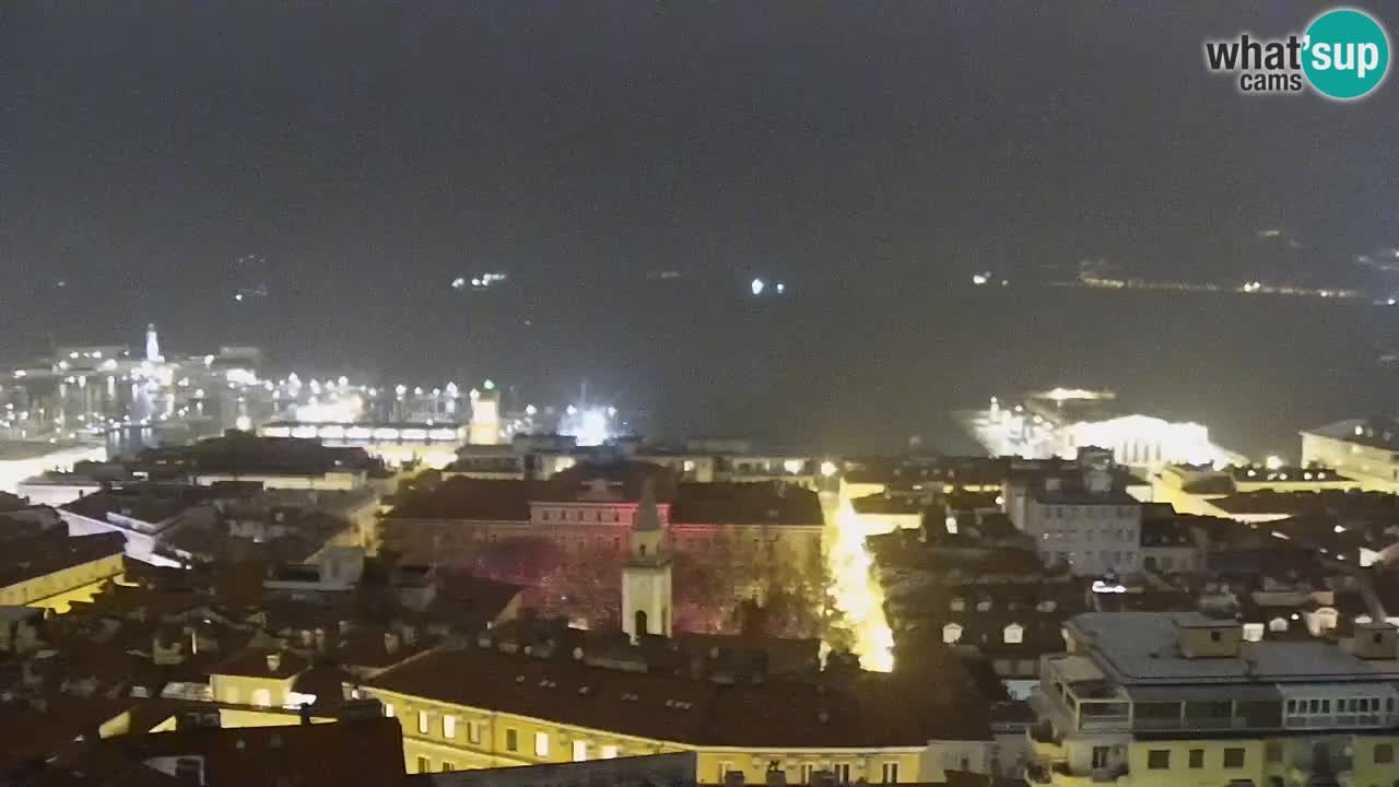 Live webcam Trieste – Panorama della città, del Golfo, stazione marittima e del castello di Miramare