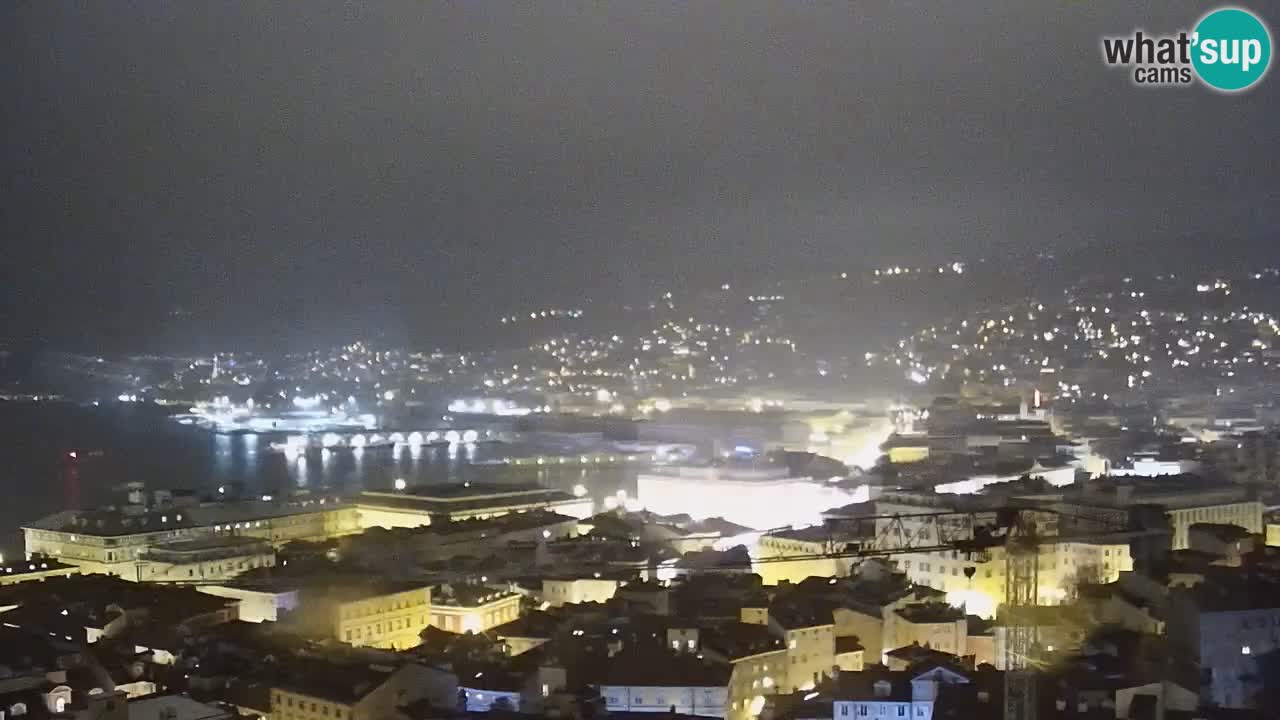 Live webcam Trieste – Panorama della città, del Golfo, stazione marittima e del castello di Miramare