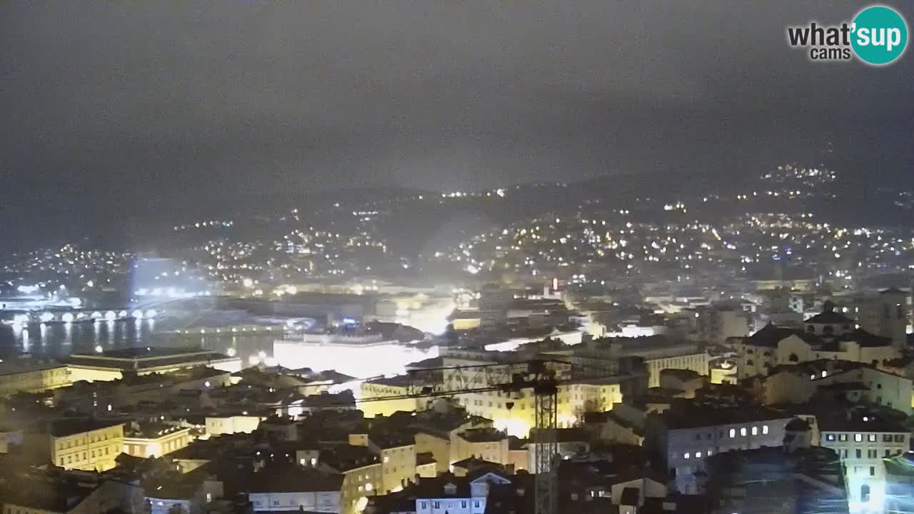 Webcam en vivo Trieste, ciudad, golfo, puerto y castillo de Miramare