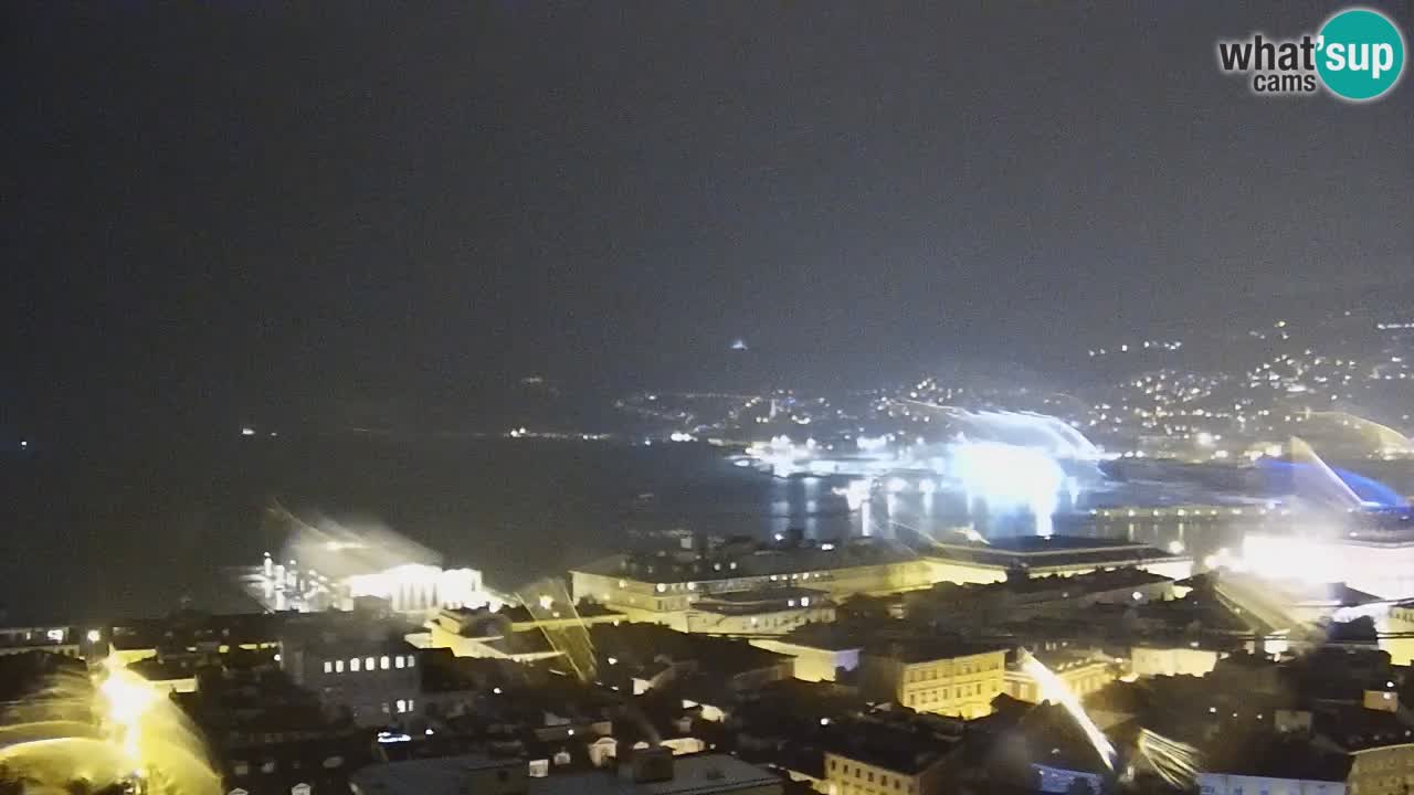 Webcam en direct Trieste, ville, golfe, port et château de Miramare