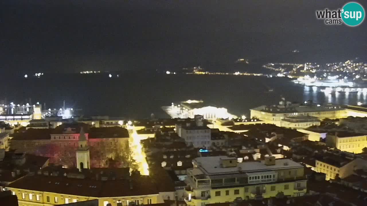 Webcam en vivo Trieste, ciudad, golfo, puerto y castillo de Miramare