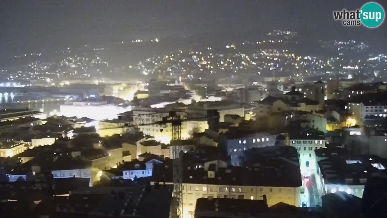 Webcam en direct Trieste, ville, golfe, port et château de Miramare