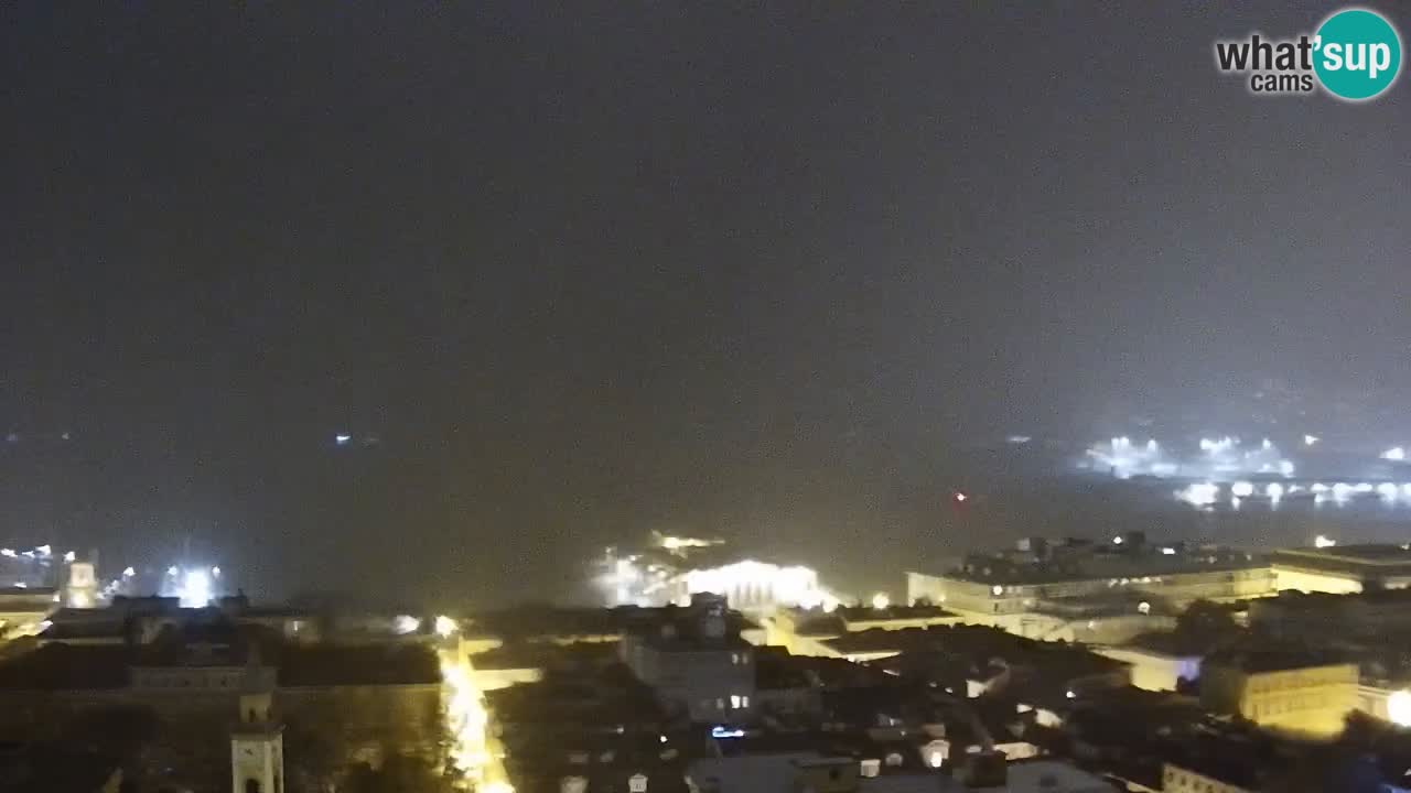 Live webcam Trieste – Panorama della città, del Golfo, stazione marittima e del castello di Miramare