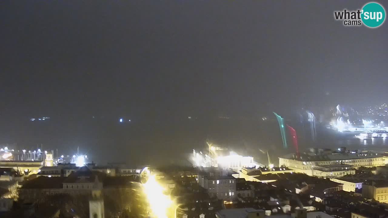 Live webcam Trieste – Panorama of the city, the Gulf, the maritime station and the Miramare castle