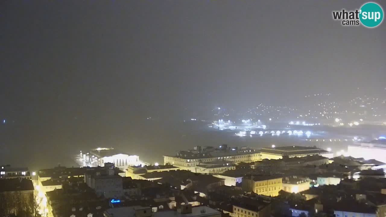 Live webcam Trieste – Panorama of the city, the Gulf, the maritime station and the Miramare castle