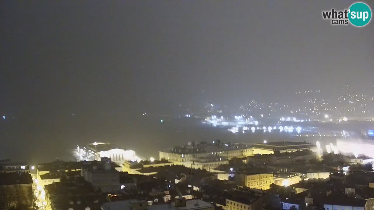 Webcam Trieste – View from sanctuary Monte Grisa