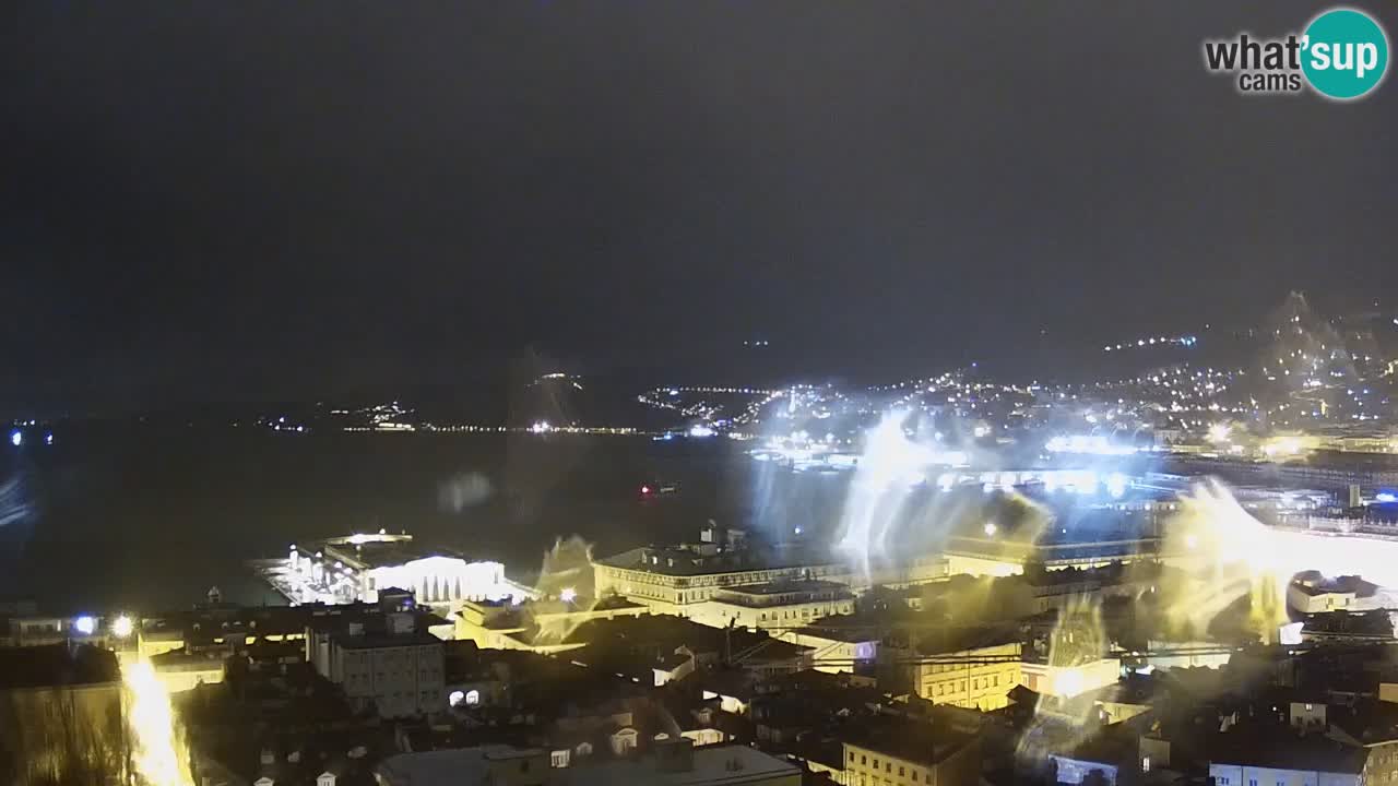 Live webcam Trieste – Panorama della città, del Golfo, stazione marittima e del castello di Miramare