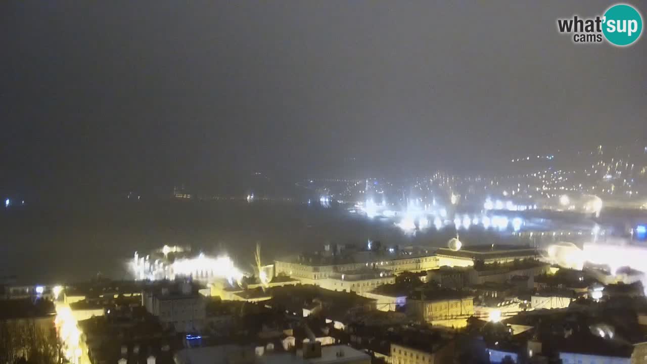 Webcam en vivo Trieste, ciudad, golfo, puerto y castillo de Miramare