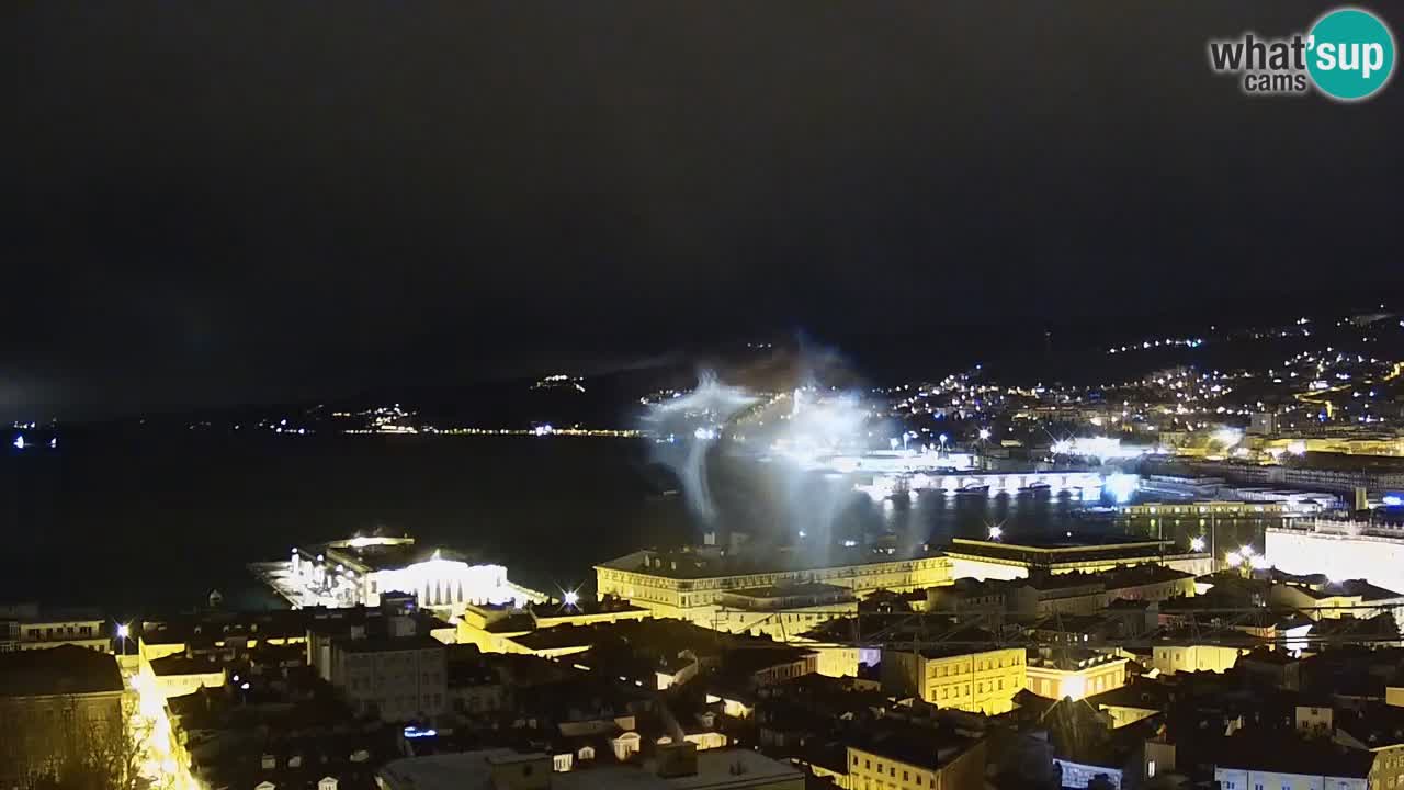 Webcam en vivo Trieste, ciudad, golfo, puerto y castillo de Miramare