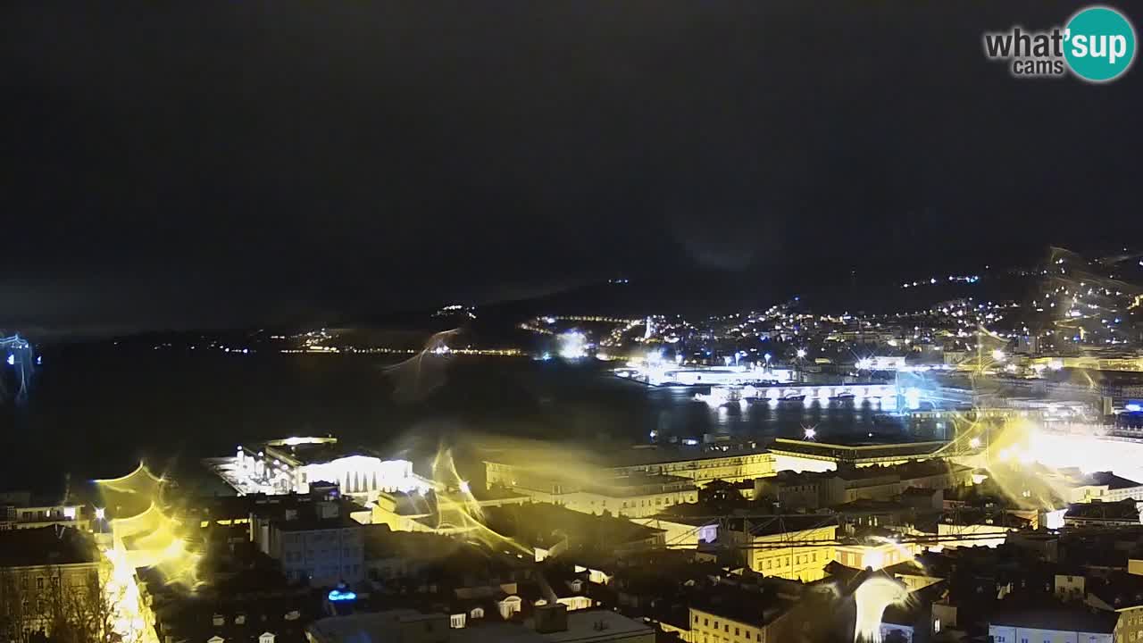 Webcam en vivo Trieste, ciudad, golfo, puerto y castillo de Miramare