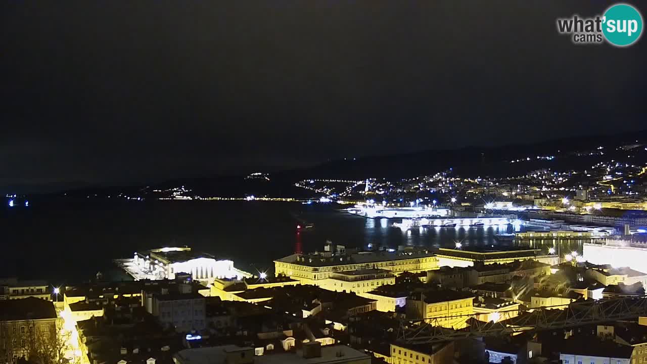 Live webcam Trieste – Panorama of the city, the Gulf, the maritime station and the Miramare castle