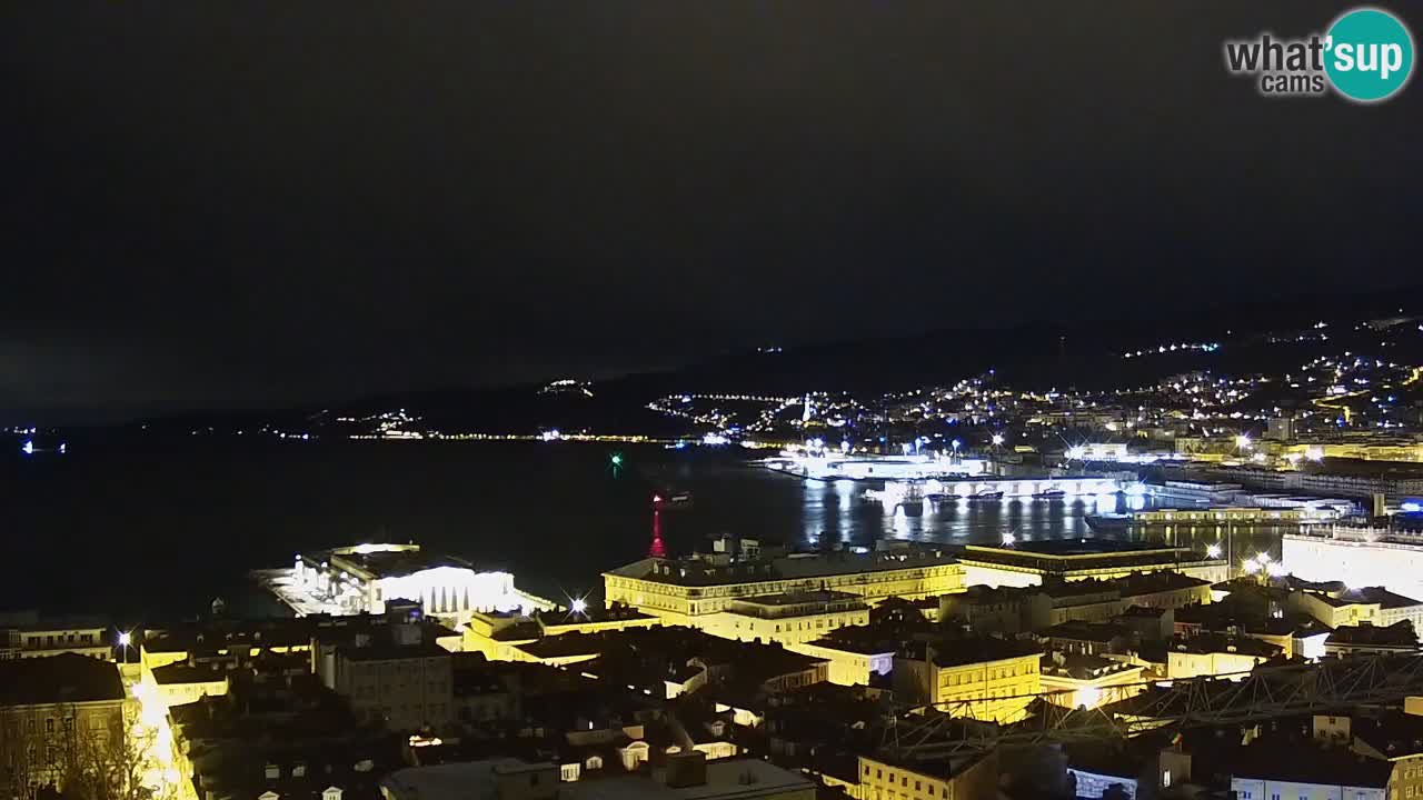 Live webcam Trieste – Panorama della città, del Golfo, stazione marittima e del castello di Miramare