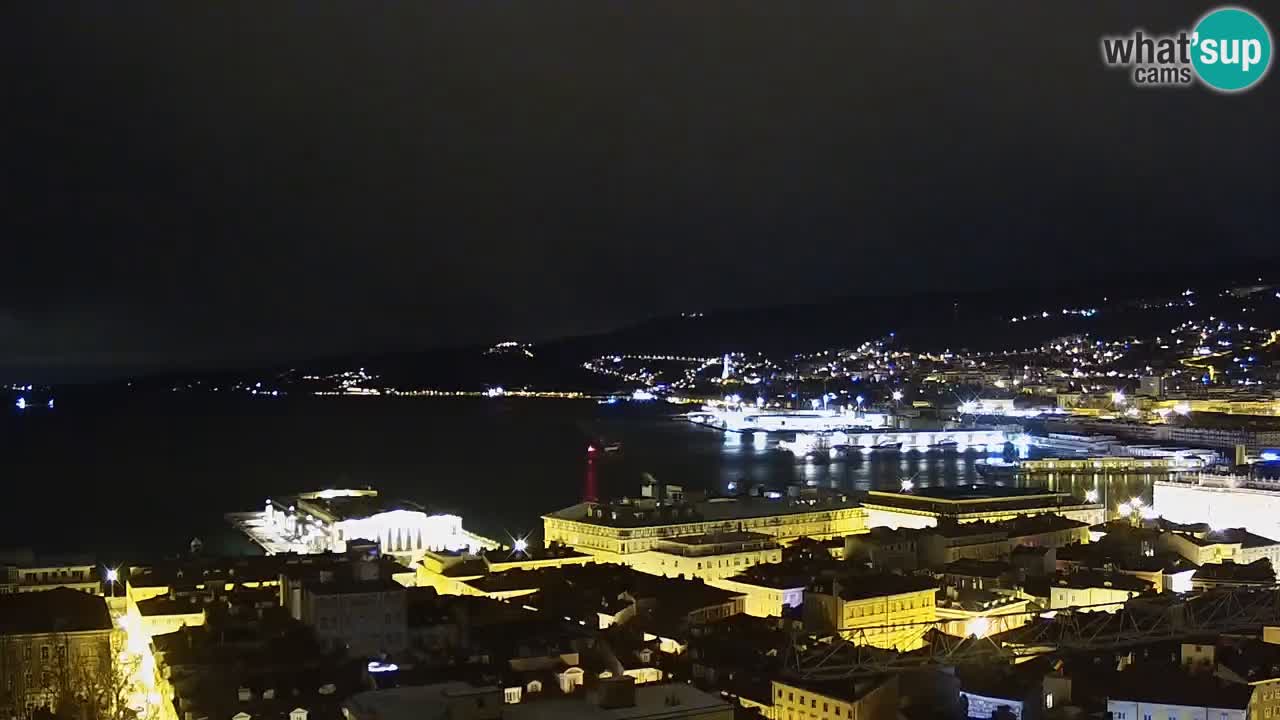 Live webcam Trieste – Panorama della città, del Golfo, stazione marittima e del castello di Miramare