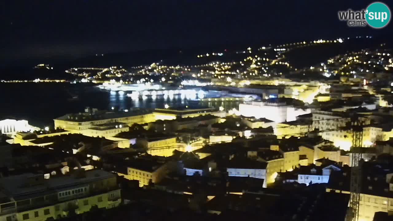 Webcam en vivo Trieste, ciudad, golfo, puerto y castillo de Miramare