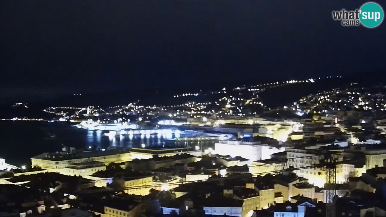 Live webcam Trieste – Panorama della città, del Golfo, stazione marittima e del castello di Miramare