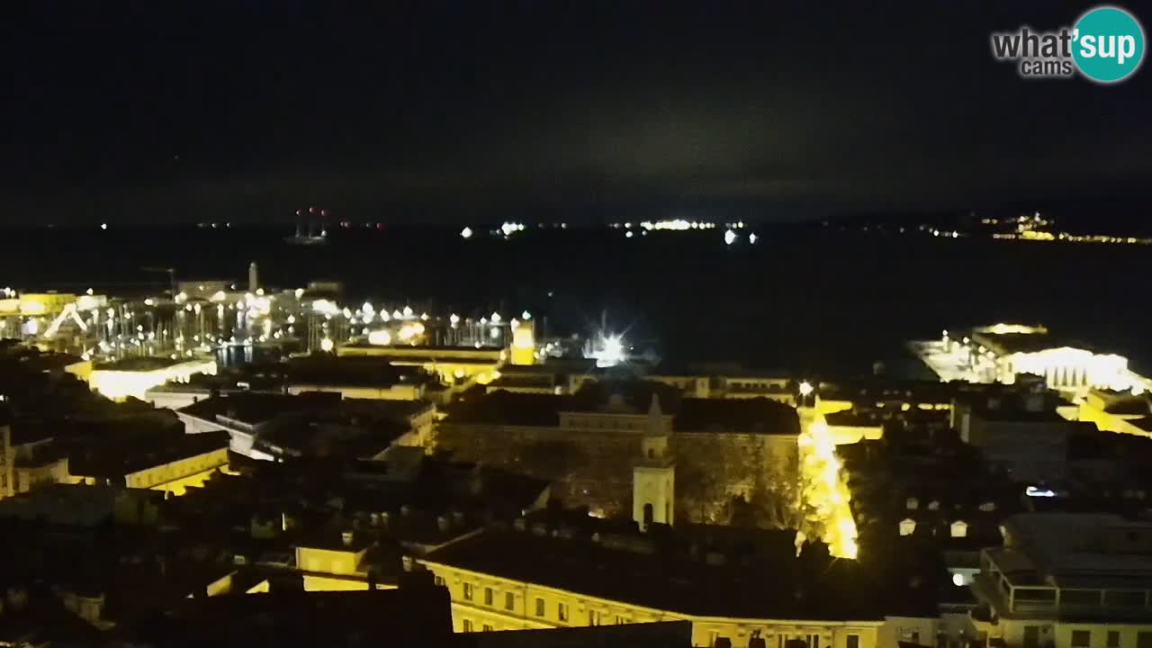 Live webcam Trieste – Panorama della città, del Golfo, stazione marittima e del castello di Miramare