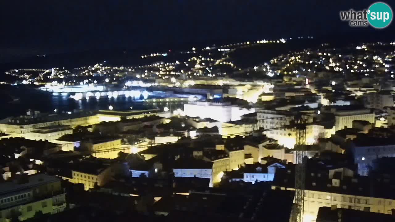 Live webcam Trieste – Panorama della città, del Golfo, stazione marittima e del castello di Miramare