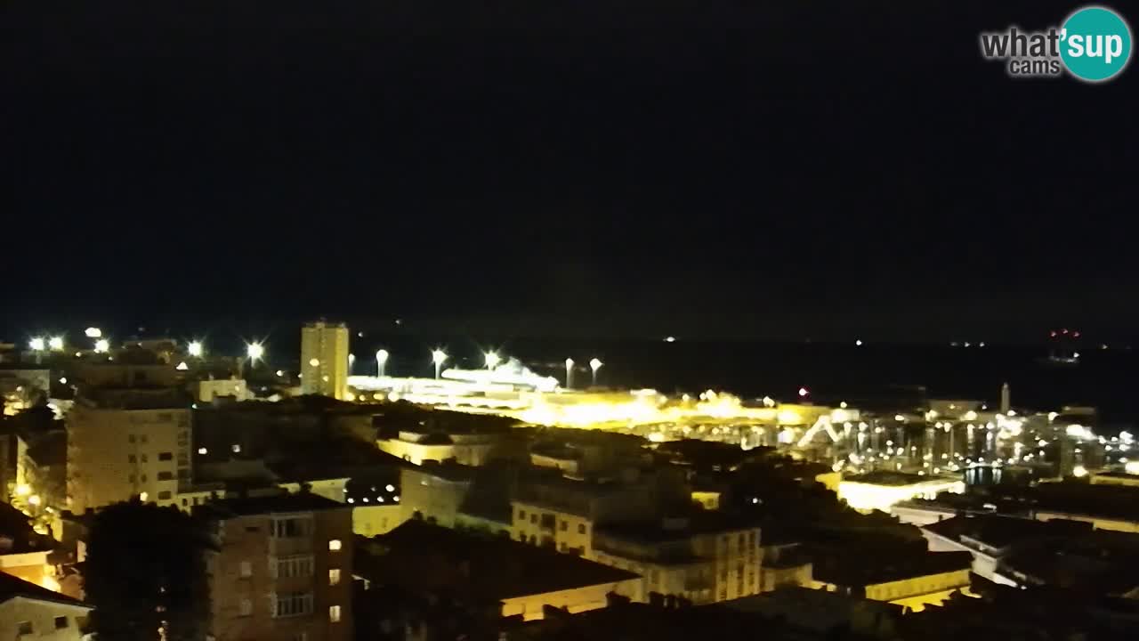 Live webcam Trieste – Panorama of the city, the Gulf, the maritime station and the Miramare castle