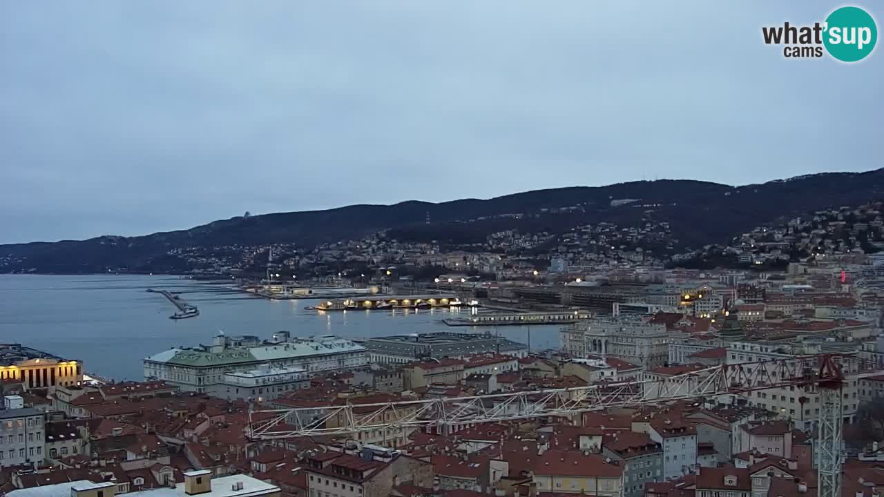 Webcam Trieste – View from sanctuary Monte Grisa