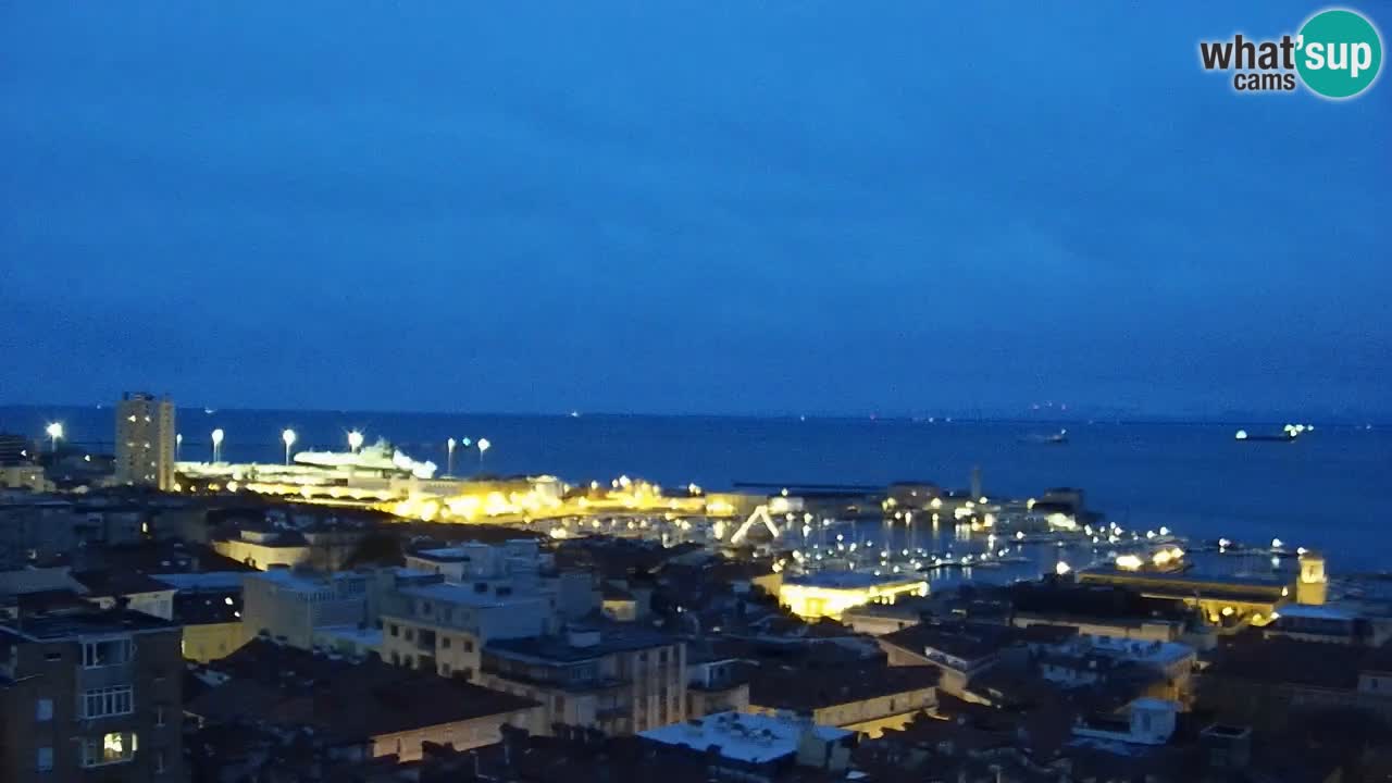 Live webcam Trieste – Panorama of the city, the Gulf, the maritime station and the Miramare castle