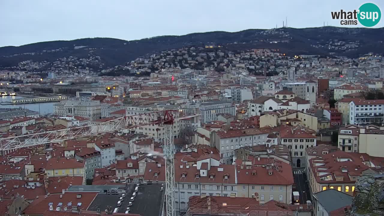 Webcam en vivo Trieste, ciudad, golfo, puerto y castillo de Miramare