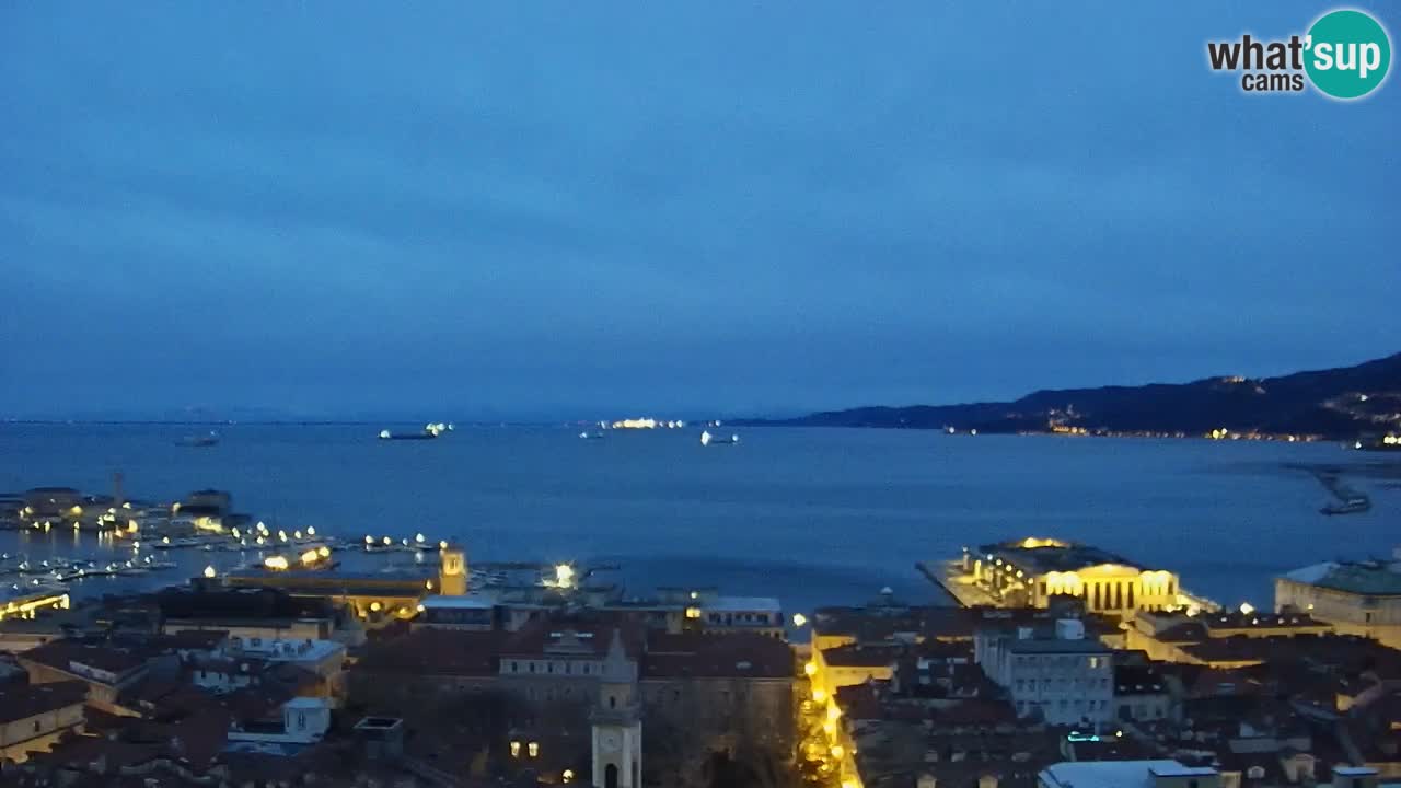 Live webcam Trieste – Panorama of the city, the Gulf, the maritime station and the Miramare castle