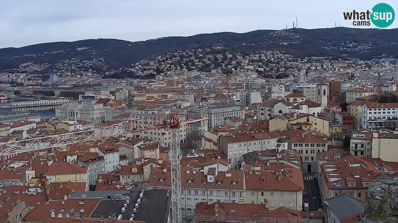 Live webcam Trieste – Panorama of the city, the Gulf, the maritime station and the Miramare castle