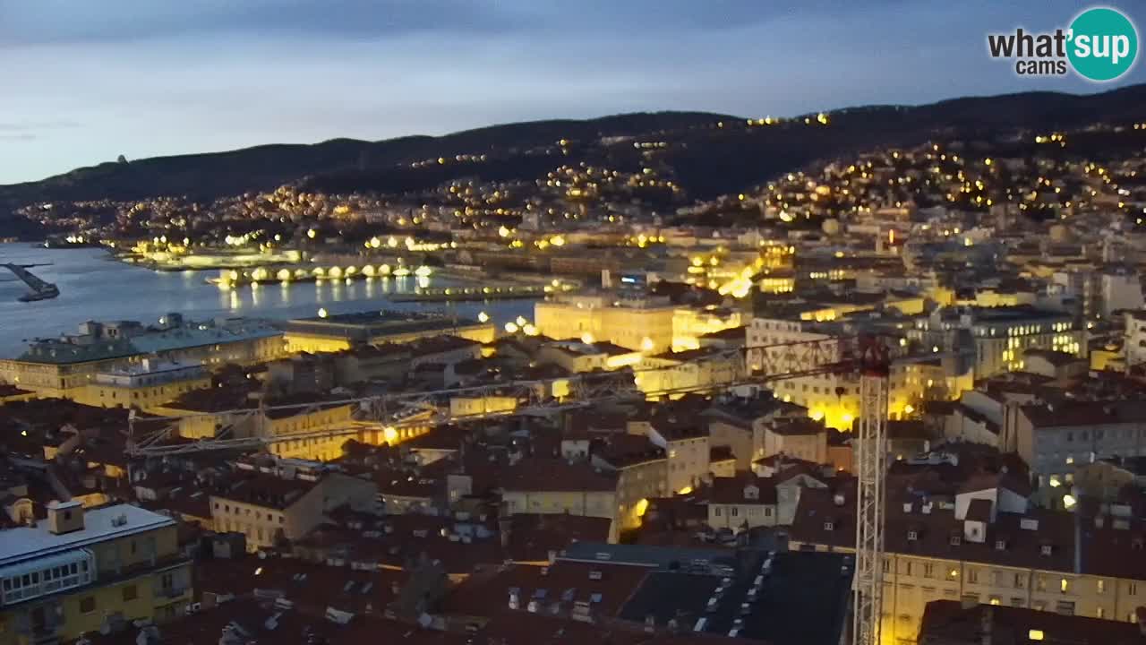 Live webcam Trieste – Panorama of the city, the Gulf, the maritime station and the Miramare castle