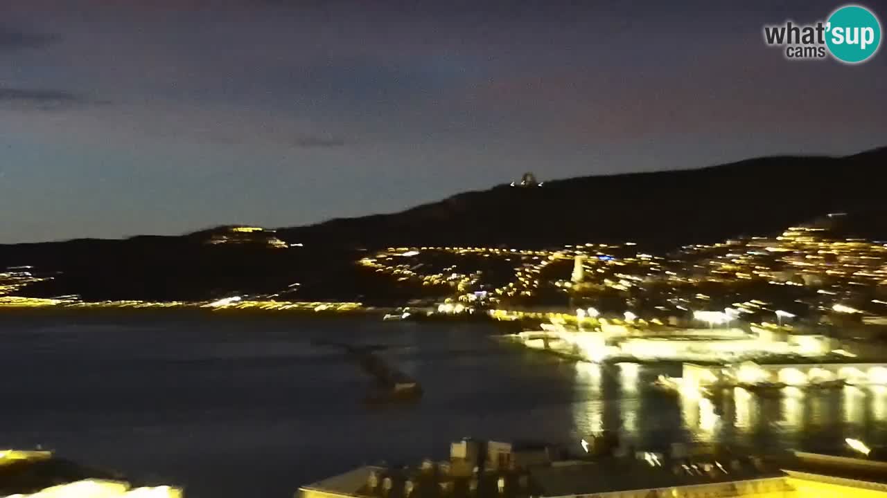 Live webcam Trieste – Panorama of the city, the Gulf, the maritime station and the Miramare castle