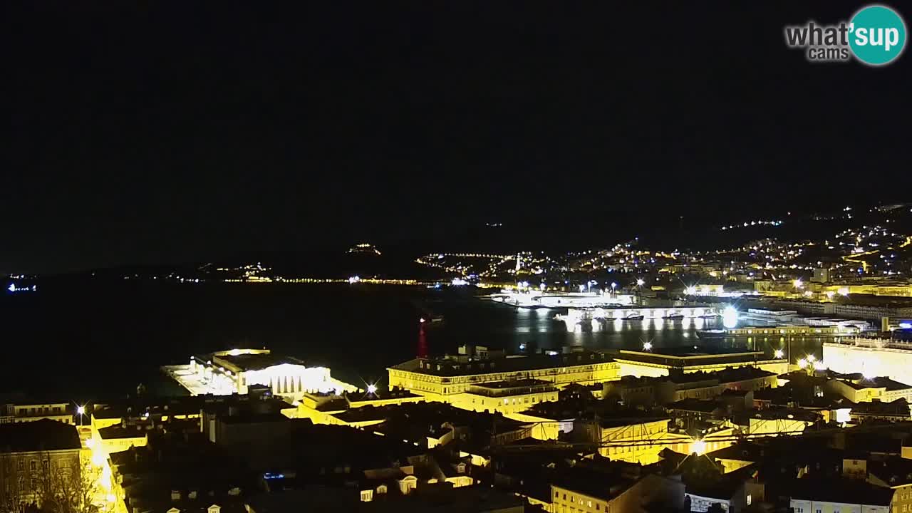 Live webcam Trieste – Panorama of the city, the Gulf, the maritime station and the Miramare castle