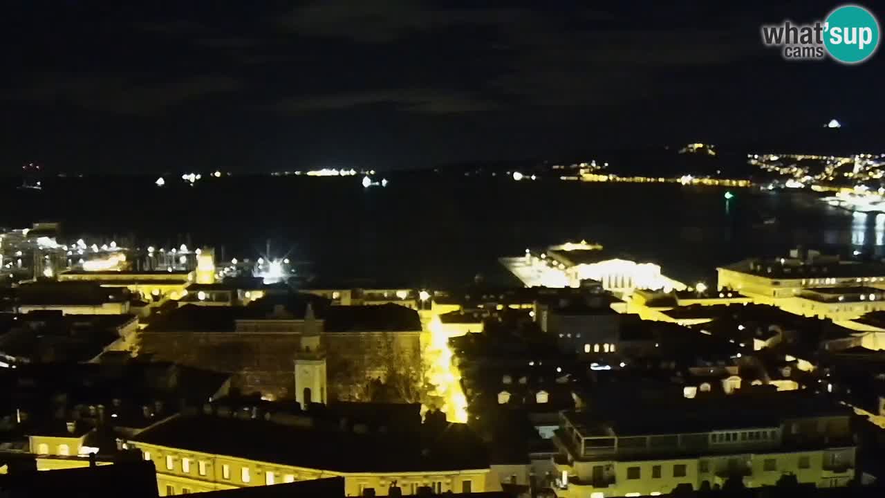 Live webcam Trieste – Panorama della città, del Golfo, stazione marittima e del castello di Miramare