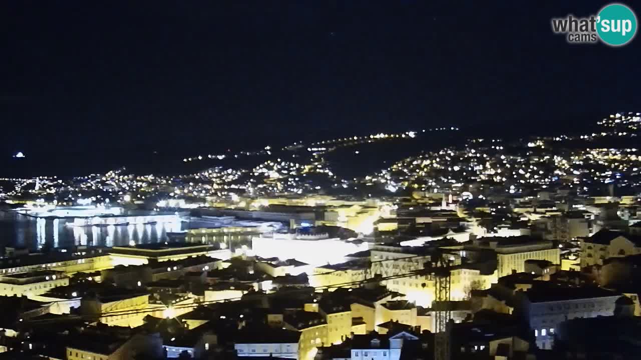 Live webcam Trieste – Panorama della città, del Golfo, stazione marittima e del castello di Miramare