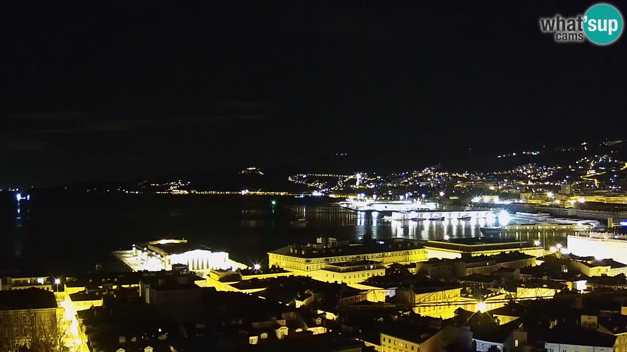 Live webcam Trieste – Panorama of the city, the Gulf, the maritime station and the Miramare castle