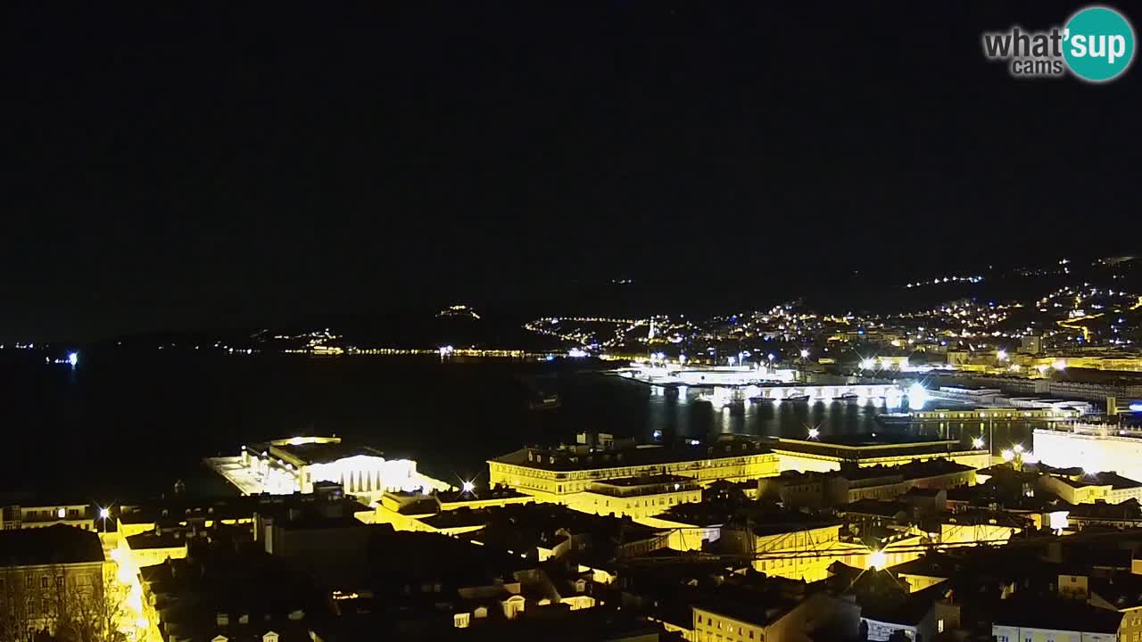 Live webcam Trieste – Panorama of the city, the Gulf, the maritime station and the Miramare castle