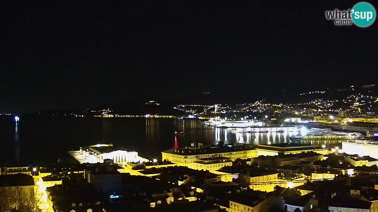 Webcam en vivo Trieste, ciudad, golfo, puerto y castillo de Miramare