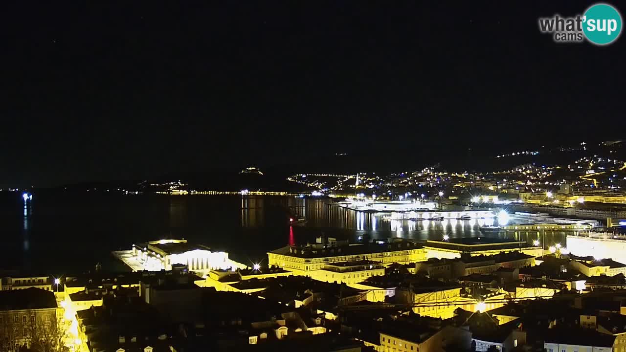 Live webcam Trieste – Panorama della città, del Golfo, stazione marittima e del castello di Miramare