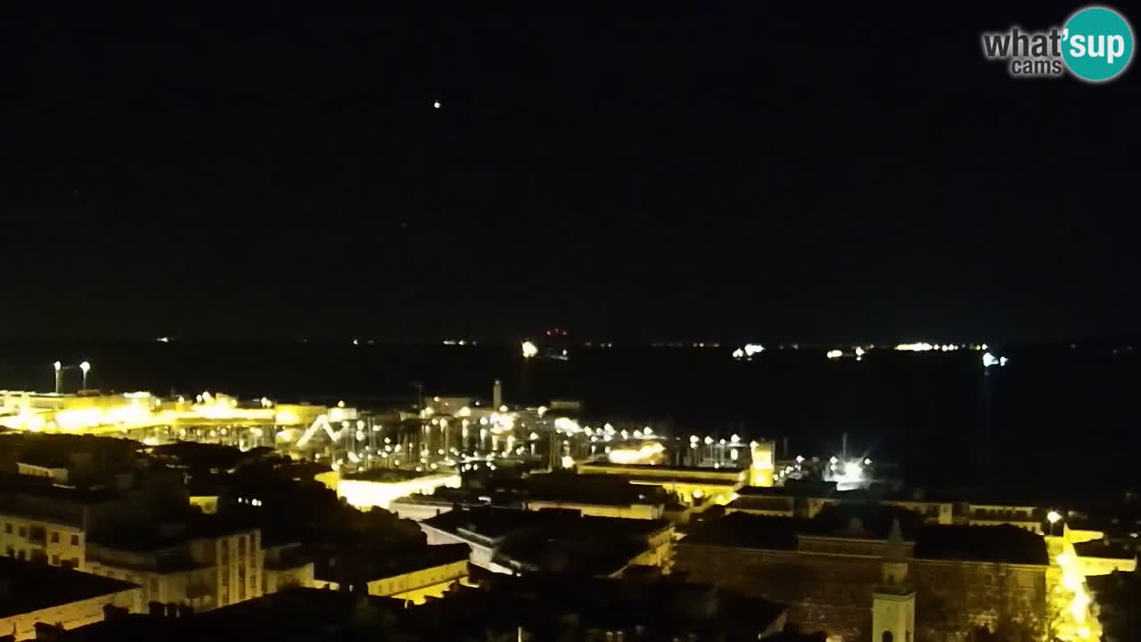 Live webcam Trieste – Panorama della città, del Golfo, stazione marittima e del castello di Miramare