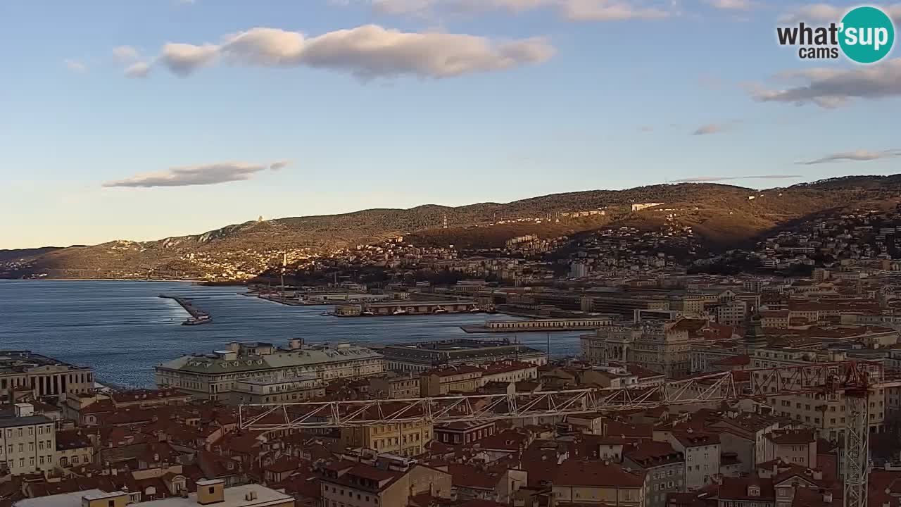 Live webcam Trieste – Panorama of the city, the Gulf, the maritime station and the Miramare castle